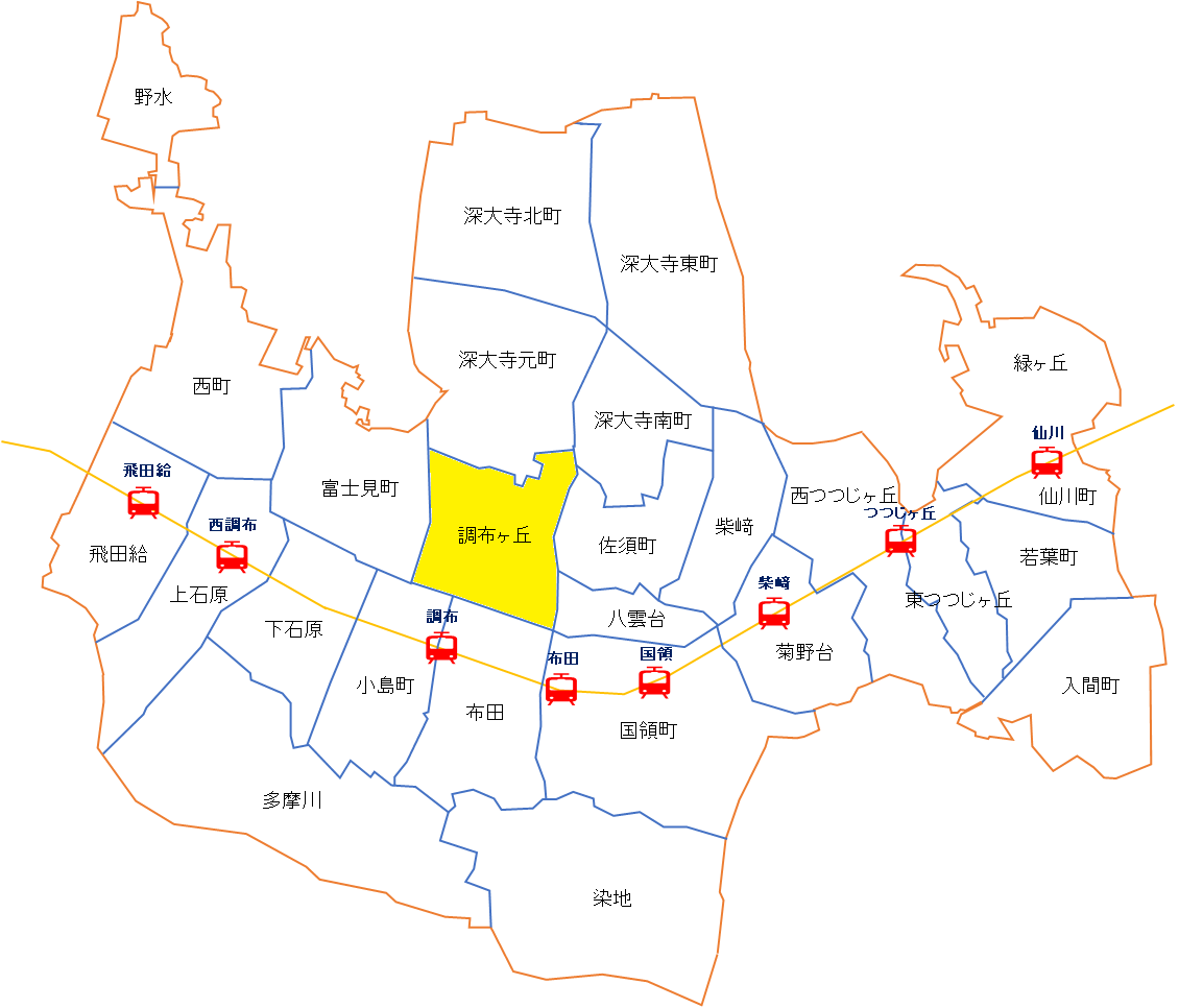 調布中央友の会活動範囲